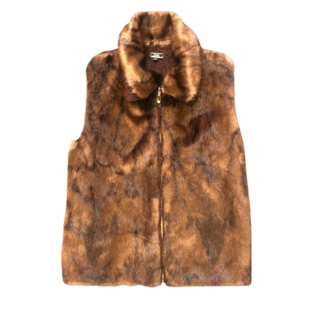 Lisa International faux fur vest SIZE SMALL